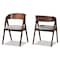 Baxton Studio Danton Mid-Century Grey Fabric Upholstered and Walnut Brown Finished Wood Dining Chair Set(2PC) PR 191-2PC-11705-ZORO - alternate 6